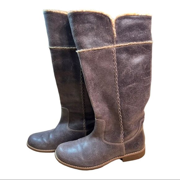 Timberland Boot Sz 8.5 Warm Brown Leather Women - Picture 4 of 10